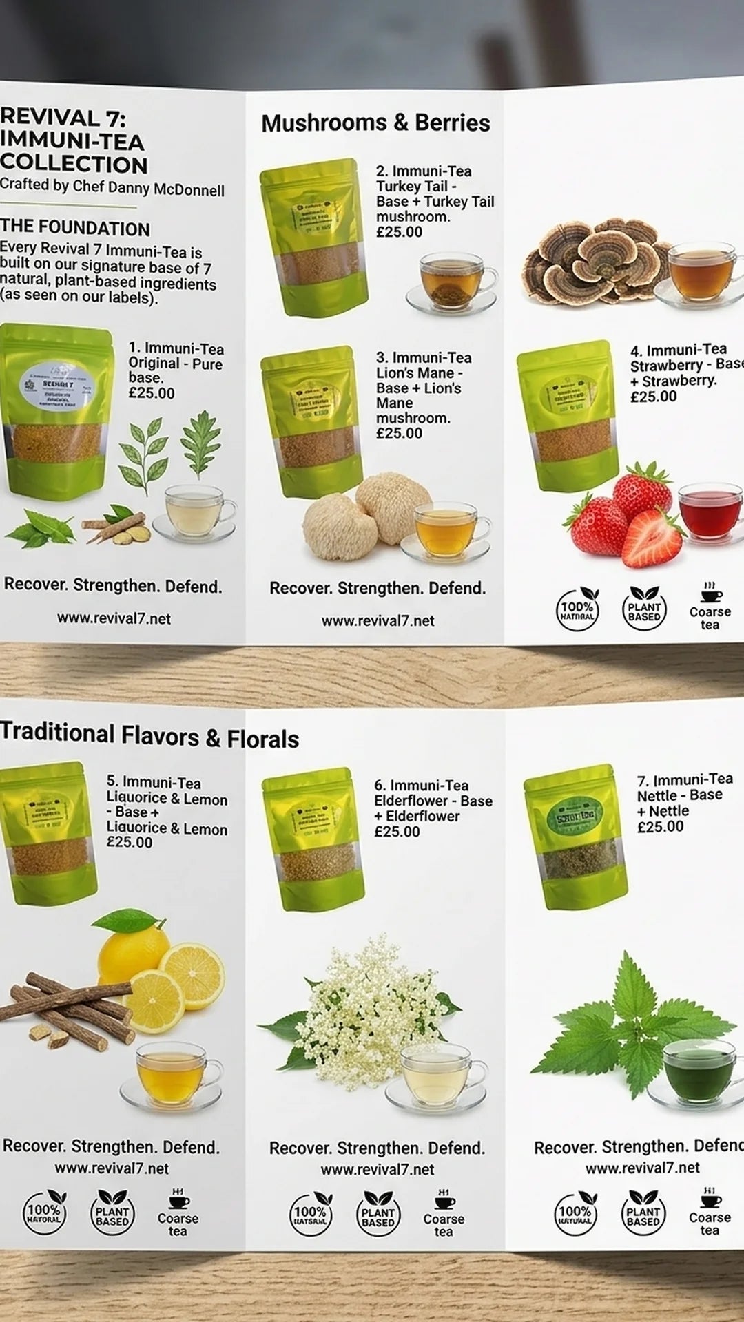 Revival 7 Immuni-Tea - New resealable pack.